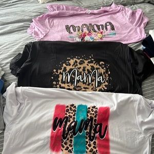 Leopard mama tees
